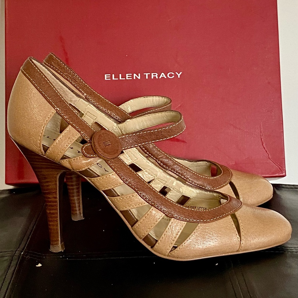 Ellen Tracy Women's Brown and Tan Heels